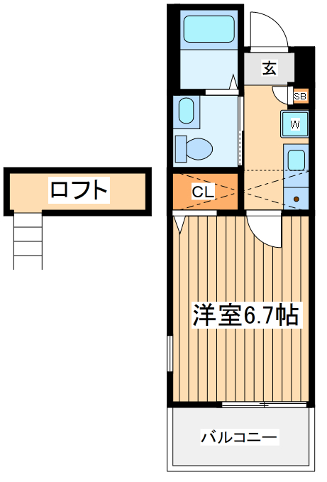 海老名市国分北のアパートの間取り