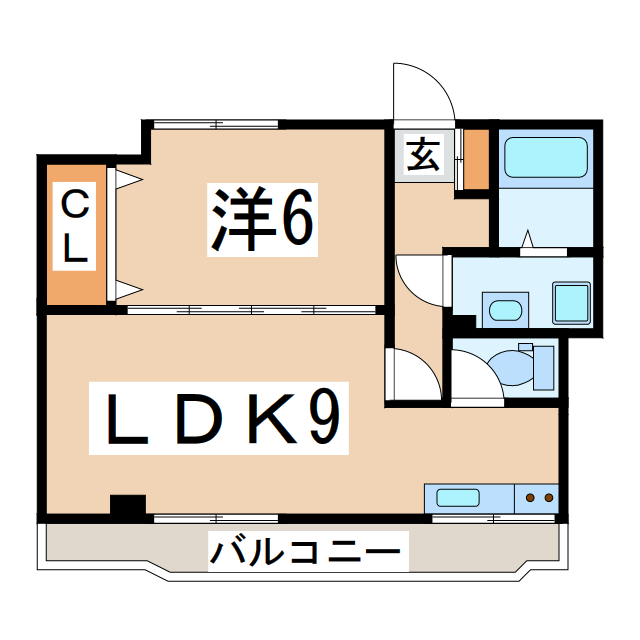 郡山市安積荒井のマンションの間取り