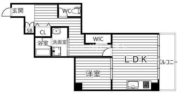 大阪市都島区片町のマンションの間取り