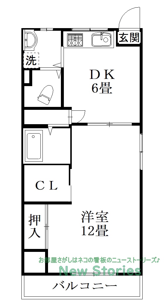 コーポ林第1ビルDの間取り