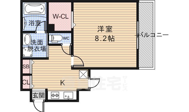 ルポゼ衣笠の間取り