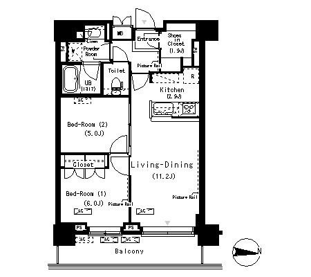 【江東区辰巳のマンションの間取り】