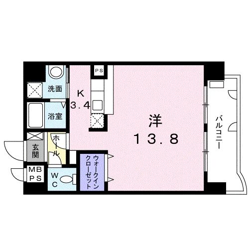 ラ・ペジーブル新町の間取り