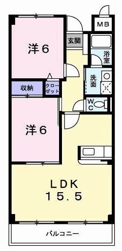 ロジュマン弘福の間取り