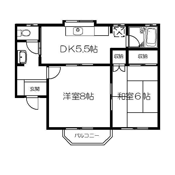 セジュール西村Ｄの間取り