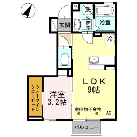 グレイスアベニュー緑ヶ丘　A棟の間取り