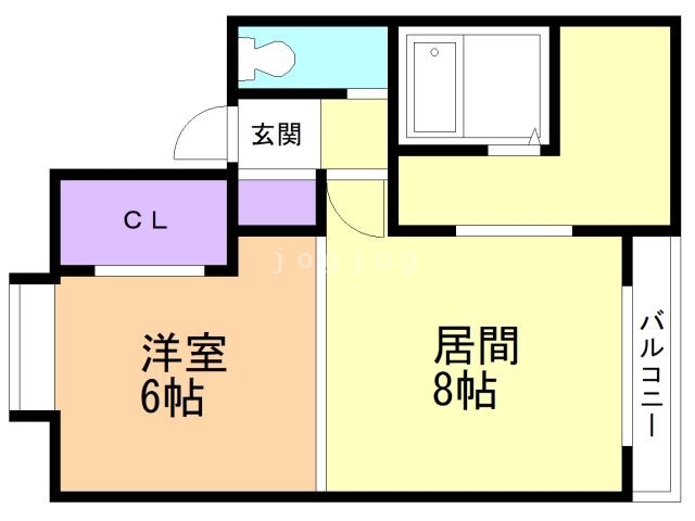 石狩郡当別町錦町のアパートの間取り