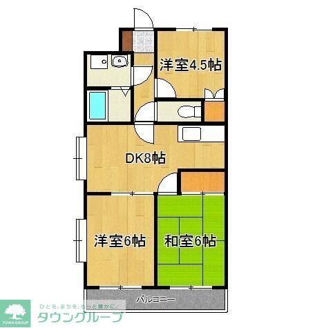 横浜市泉区中田東のマンションの間取り