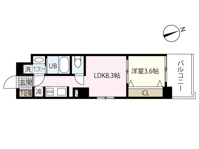 広島市中区小網町のマンションの間取り