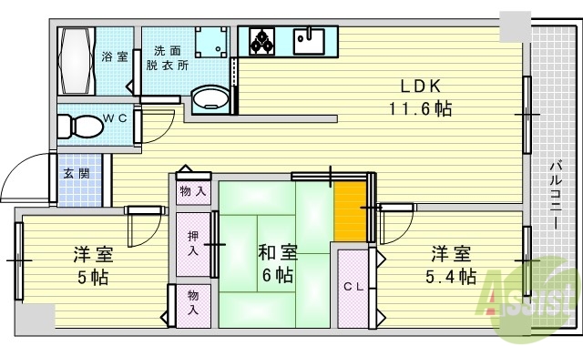 【グランベール桃山台の間取り】