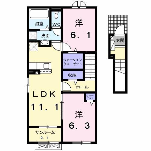 リベルタージュビフレ　IIの間取り