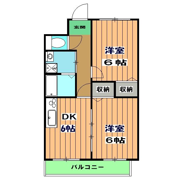 京都府京都市西京区上桂北村町（マンション）の賃貸物件の間取り