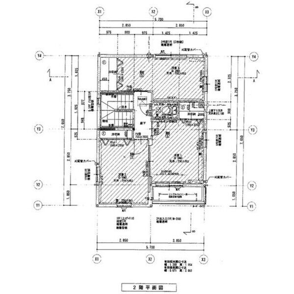 その他設備　２階間取図。２階にもトイレあり。