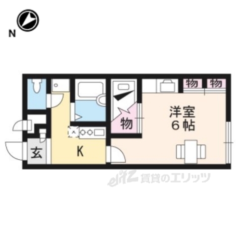 レオパレスジュネス桂の間取り写真