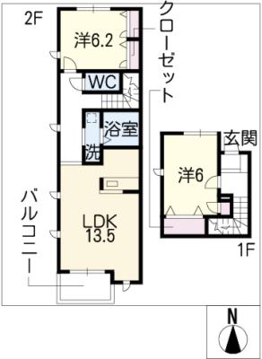ルミエール鳥羽見の間取り写真