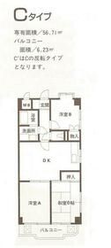 横浜市都筑区仲町台のマンションの間取り