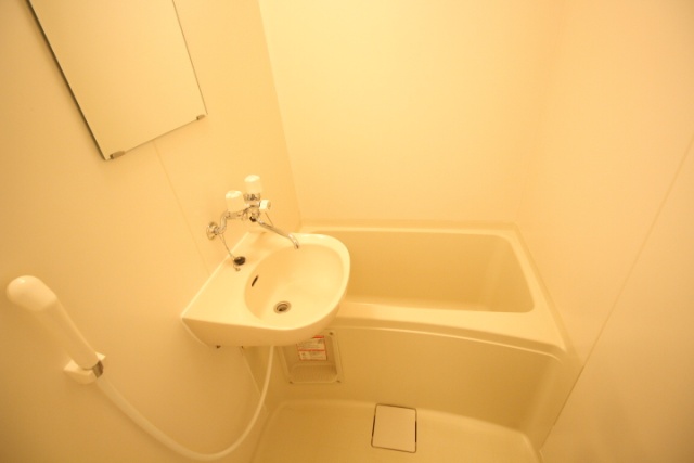 洗面設備　写真は別号室のものです。