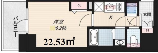 兵庫県神戸市兵庫区羽坂通３（マンション）の賃貸物件の間取り