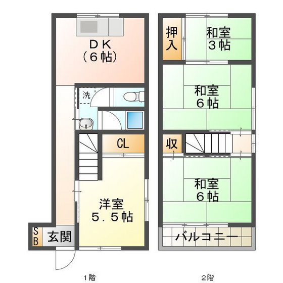 杉山ハイツの間取り