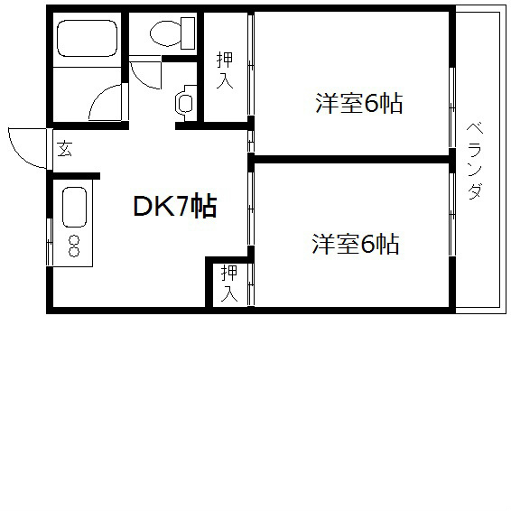 ハイツ新喜の間取り