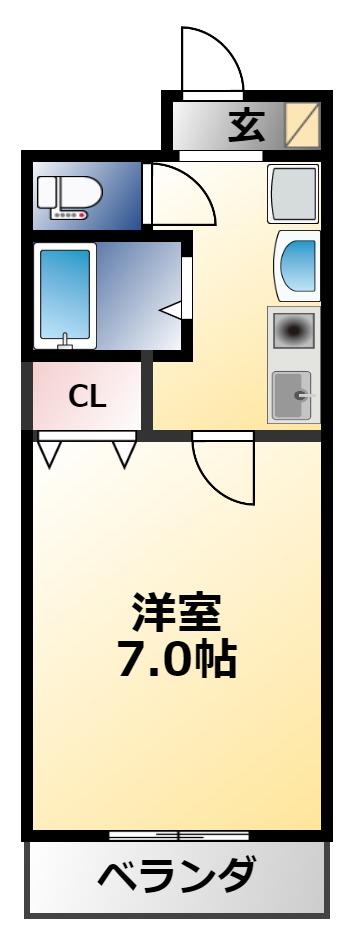 東大阪市川俣のマンションの間取り