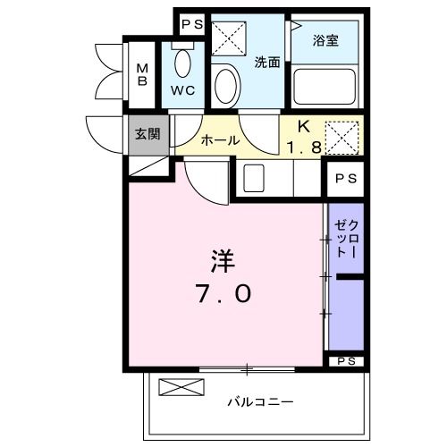 泉佐野市中町のアパートの間取り