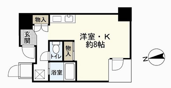 広島市中区河原町のマンションの間取り