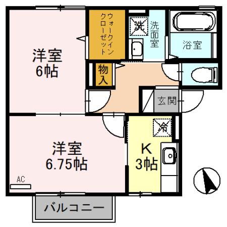 ラ・フォンティーヌ　Ａの間取り