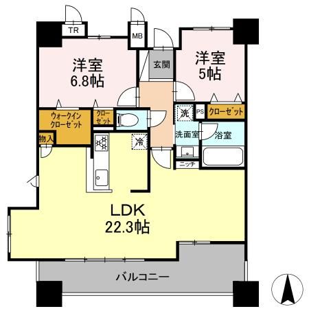 プレミスト泉中央駅前の間取り