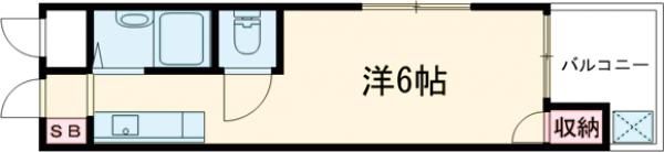 ロータリーマンション村野Ｂ棟の間取り