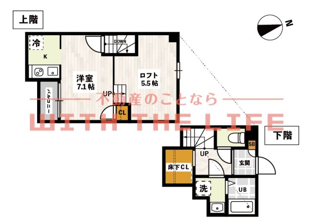 久留米市瀬下町のアパートの間取り