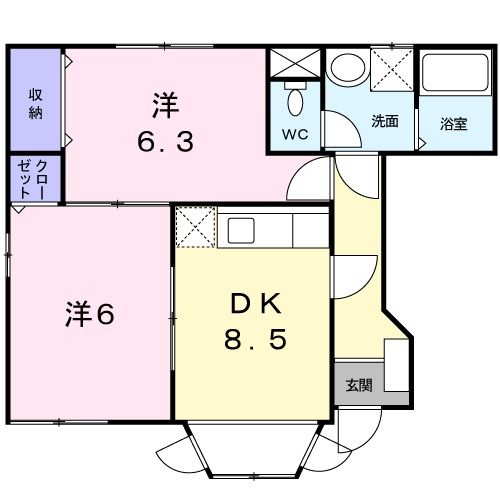 ゼフィルス新川Ｂの間取り