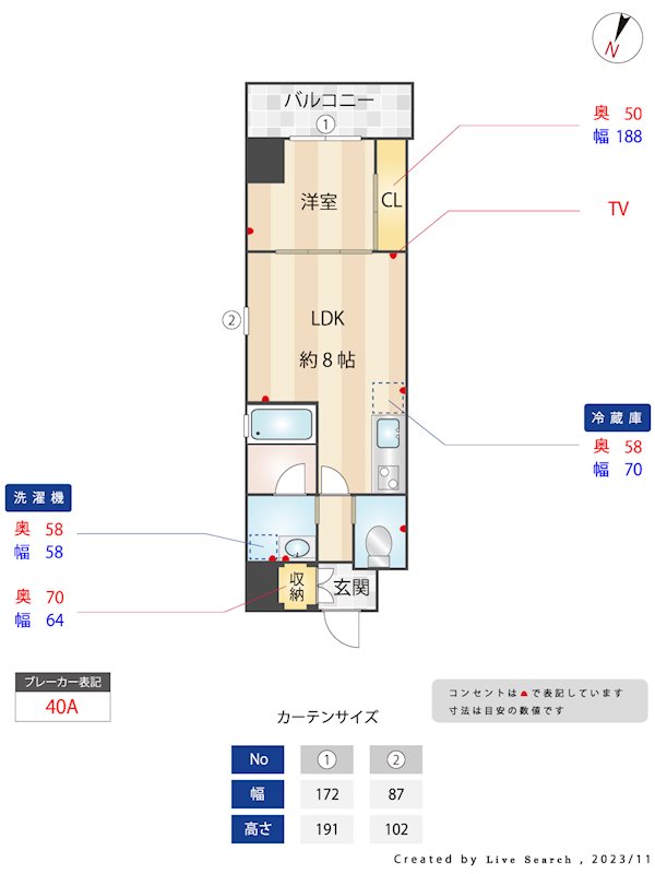 ハピネス六甲道の間取り