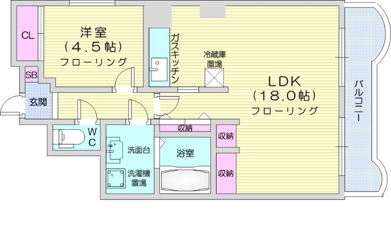 メルバＮ１４の間取り