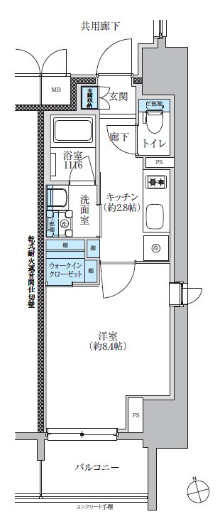 名古屋市千種区池下のマンションの間取り