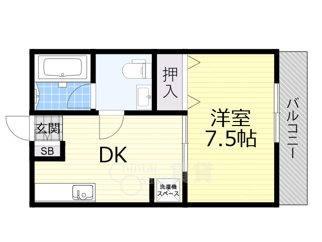 吹田市山田市場のアパートの間取り