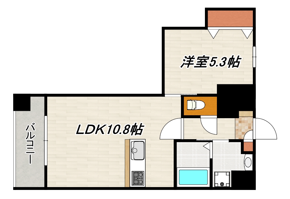 鹿児島市小川町のマンションの間取り