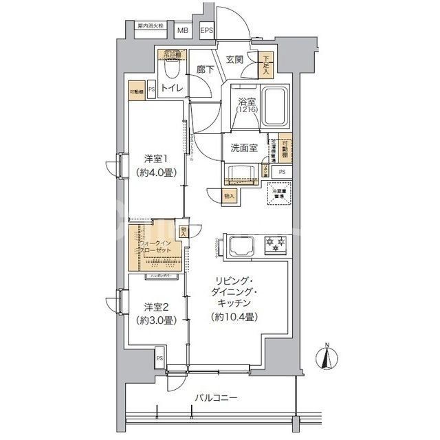 【豊島区東池袋のマンションの間取り】