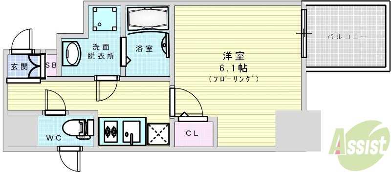 アクアプレイス江戸堀の間取り