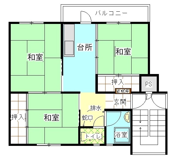 公社賃貸SMALIO 金岡東Fの間取り