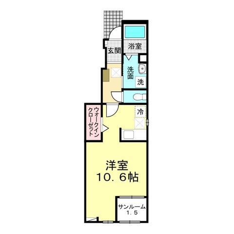 下関市長府金屋町のアパートの間取り