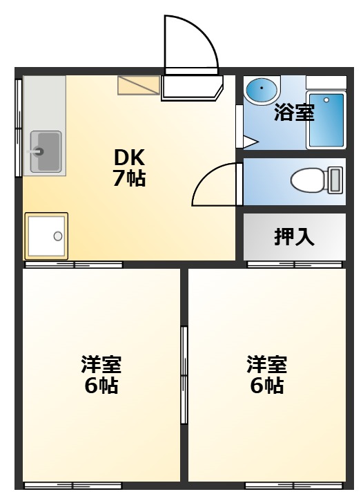 中佐津間ハイツの間取り