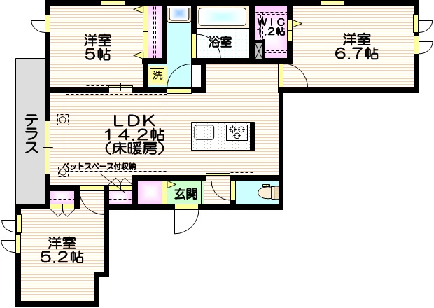 さいたま市浦和区常盤のマンションの間取り