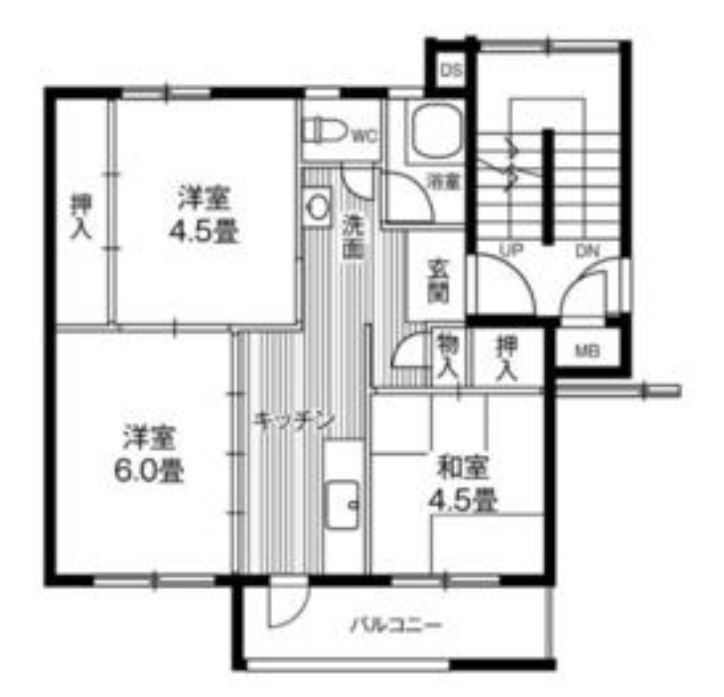 ビレッジハウス仙台鶴ケ谷二丁目2号棟の間取り