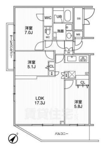 LIME RESIDENCE HIKIFUNEの間取り