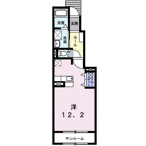 長岡市若草町のアパートの間取り