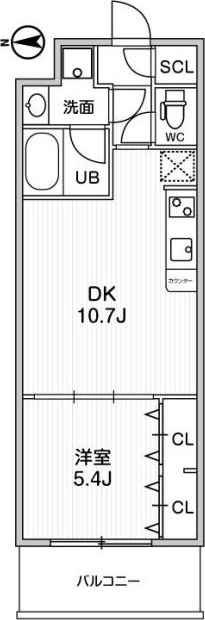 西宮市大屋町のマンションの間取り