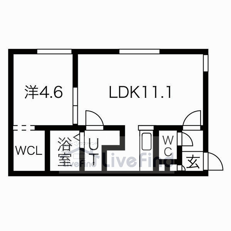 札幌市豊平区豊平一条のマンションの間取り