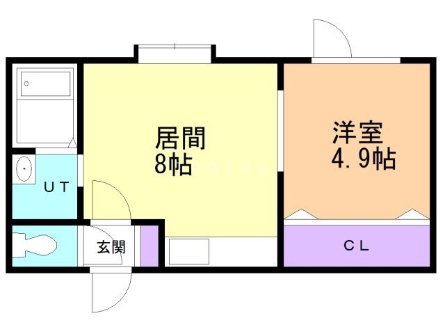 札幌市豊平区西岡五条のアパートの間取り