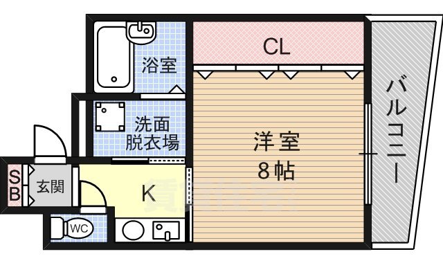 大阪市淀川区三津屋南のマンションの間取り